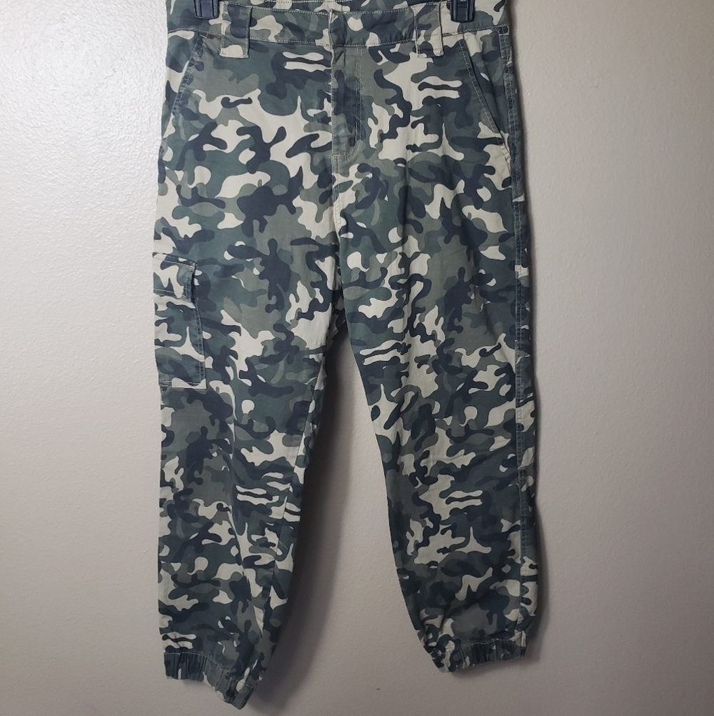 Cotton On Camo Cargo Utility Twill Joggers-Size 10